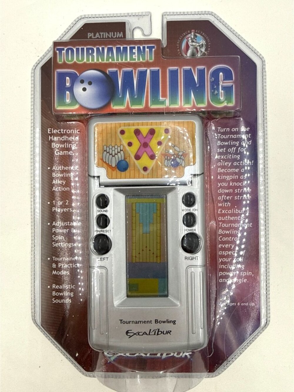 Tournament Bowling Platinum Electronic Handheld Game By Excalibur